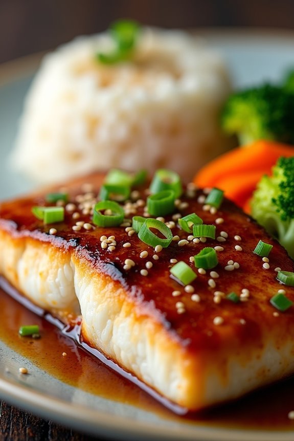 teriyaki baked sea bass