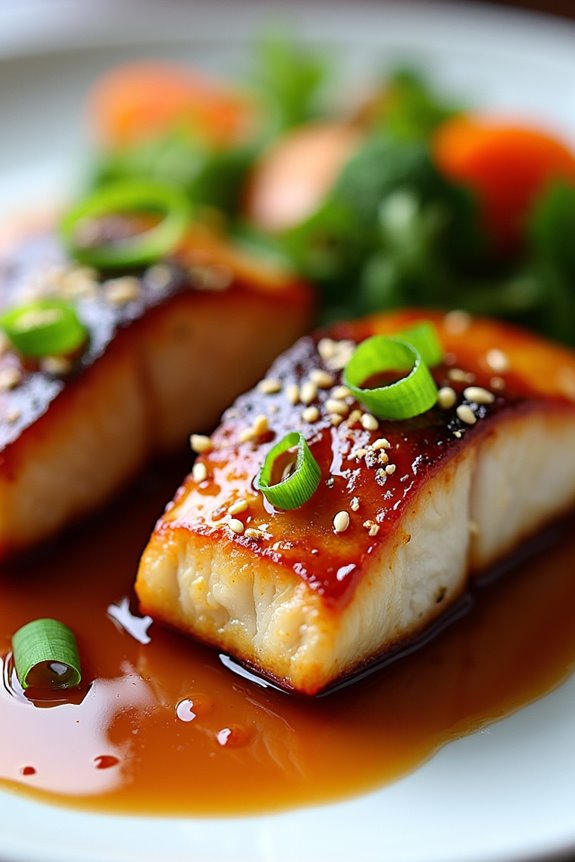 teriyaki glazed chilean sea bass