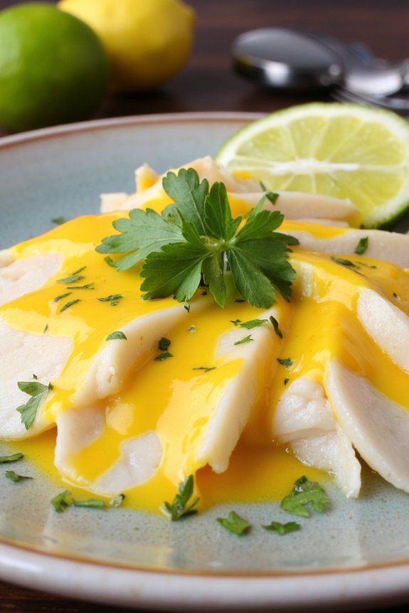 tiradito with aji amarillo
