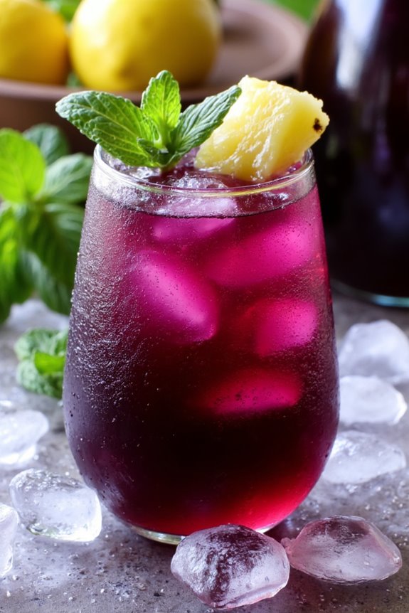 traditional peruvian purple corn beverage