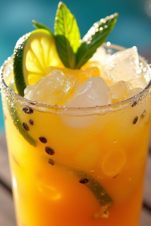 tropical cocktail with customization