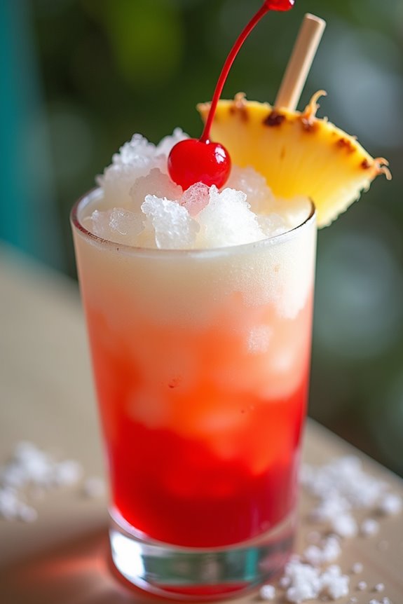 tropical coconut cream cocktail