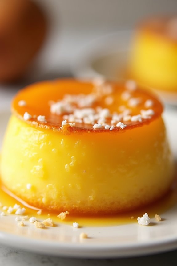 tropical coconut egg custard