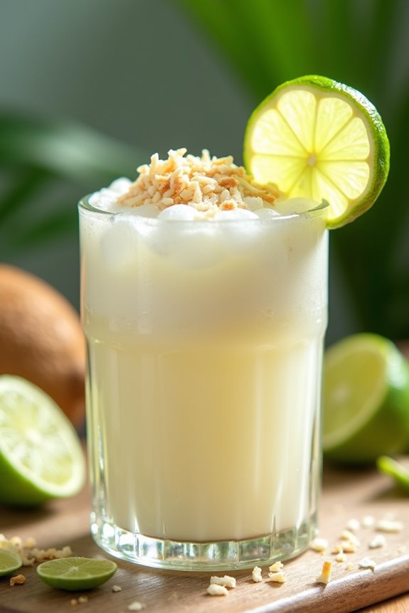 tropical coconut lime refreshment