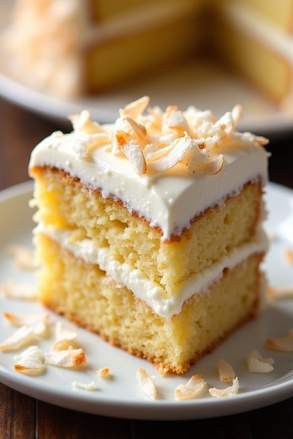 tropical coconut milk cake