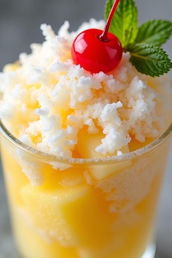 tropical coconut pineapple dessert