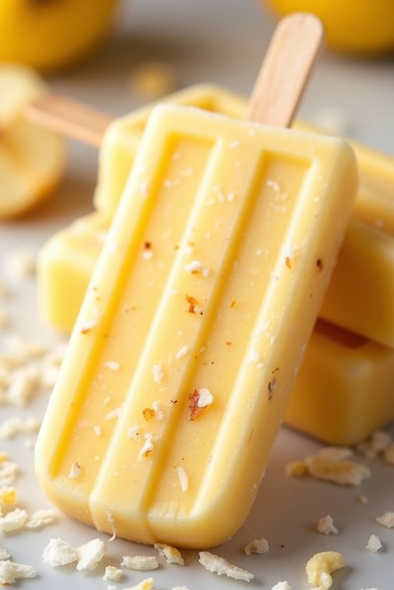 tropical coconut plantain popsicles