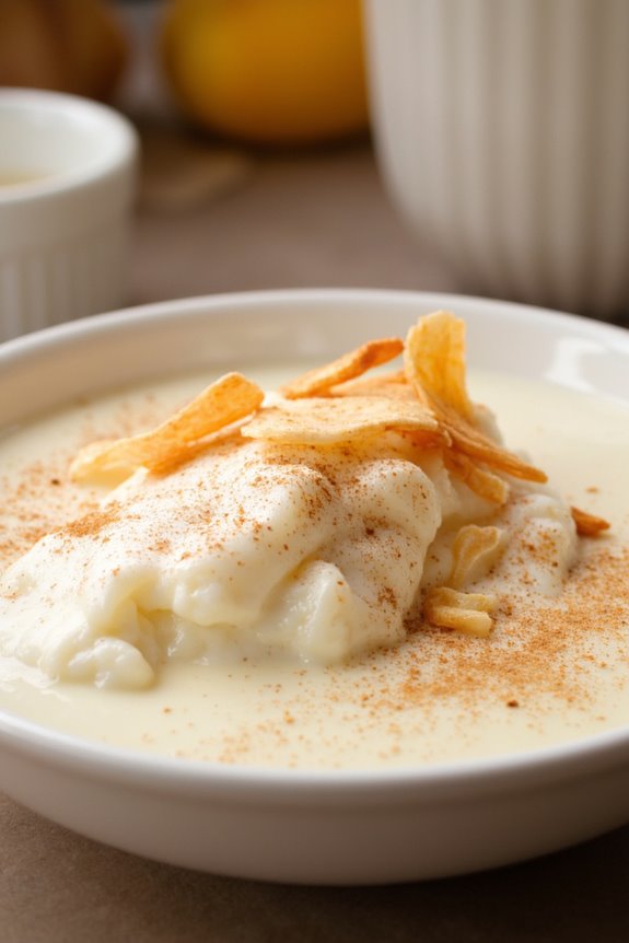 tropical coconut rice pudding