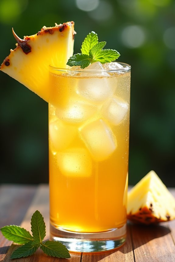 tropical energizing pineapple beverage
