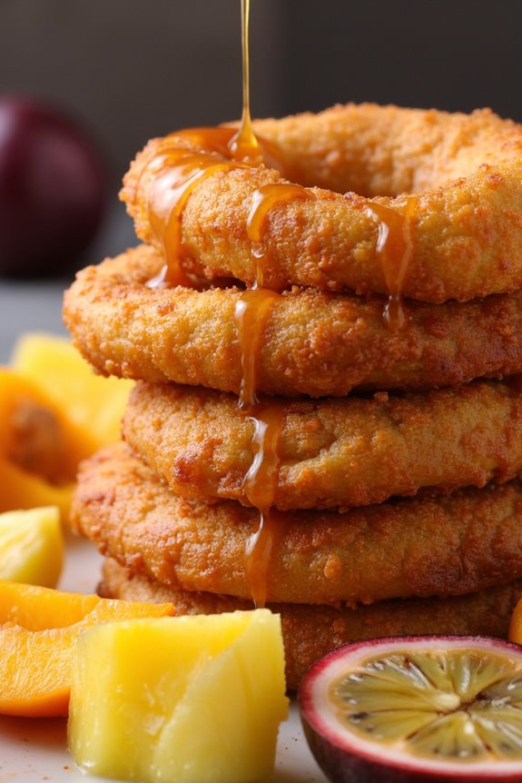 tropical fruit sweet potato doughnuts