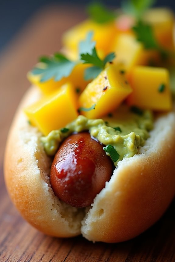 tropical fruity hot dog