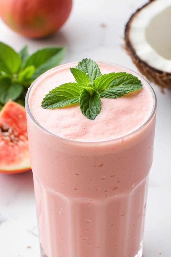 tropical guava coconut smoothie