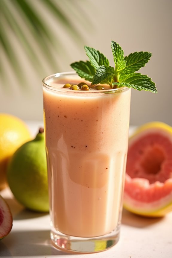 tropical guava passion fruit smoothie