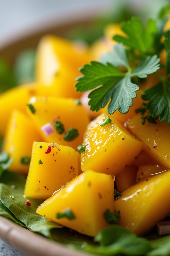 tropical mango cilantro vinaigrette