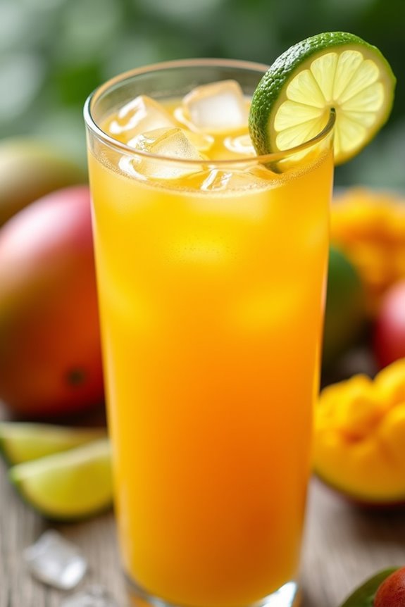 tropical mango lime refreshment