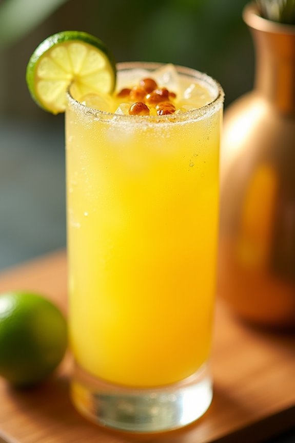 tropical passion fruit cocktail