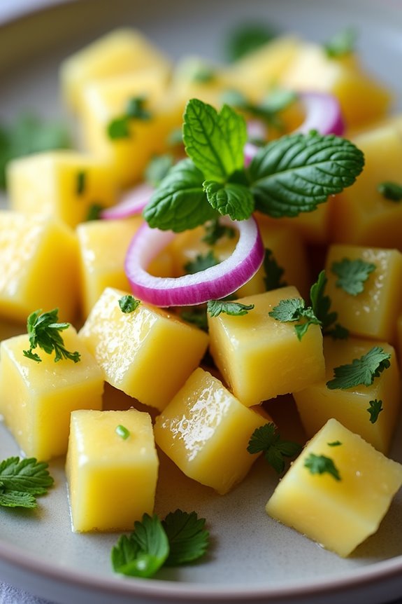 tropical pineapple mint condiment