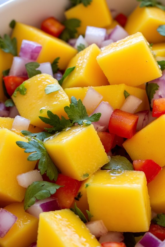 tropical spicy mango salsa