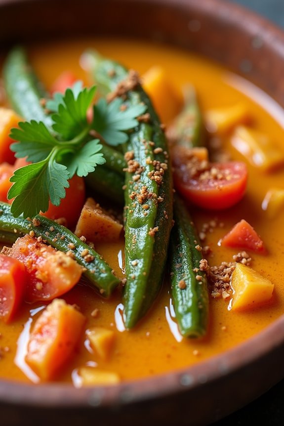 vatapa with vibrant okra