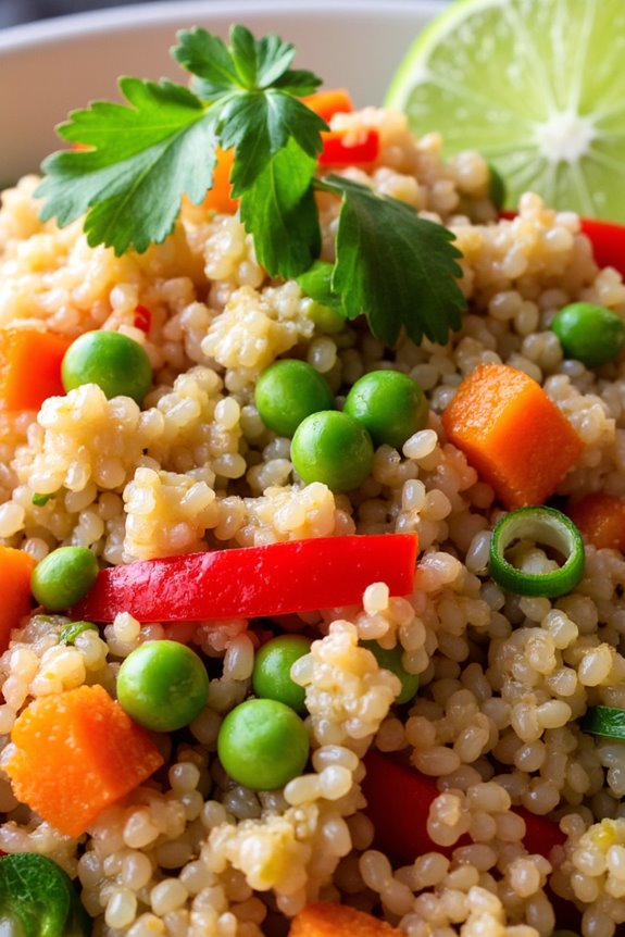 vegan peruvian quinoa fried rice