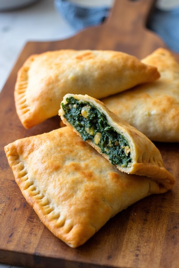 vegan spinach tofu empanadas