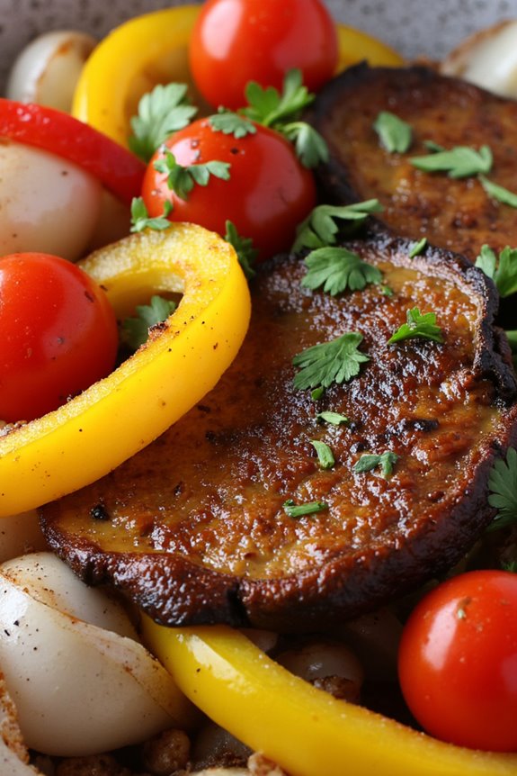 vegan twist on lomo saltado