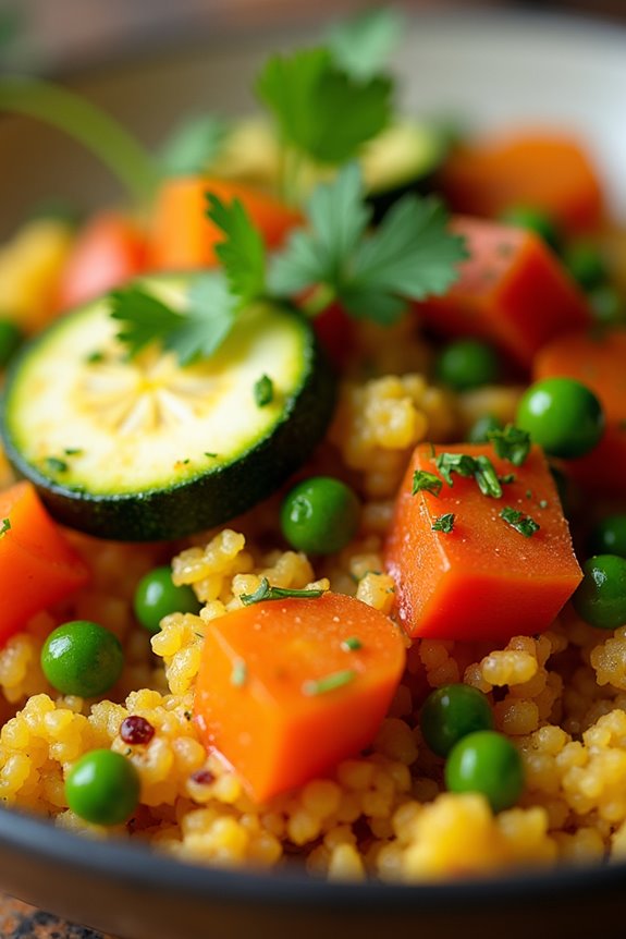 vegetable enhanced traditional farofa