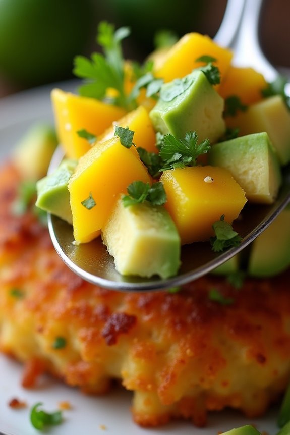 vegetarian acaraj with salsa