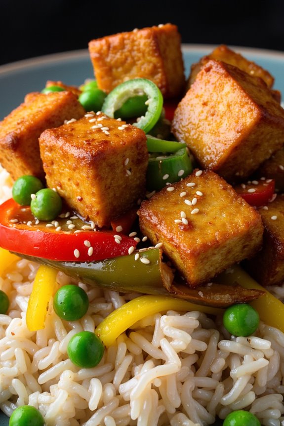 vegetarian teriyaki rice dish