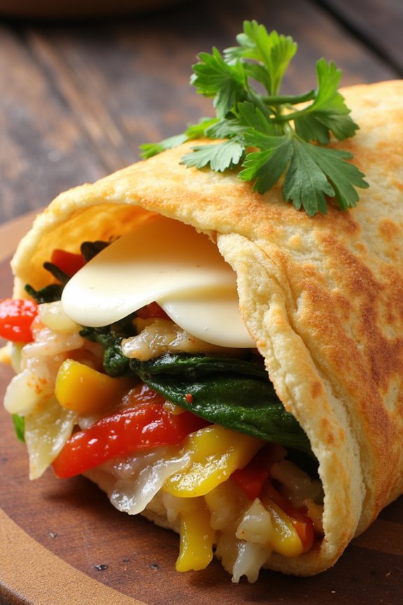 venezuelan arepas with veggies