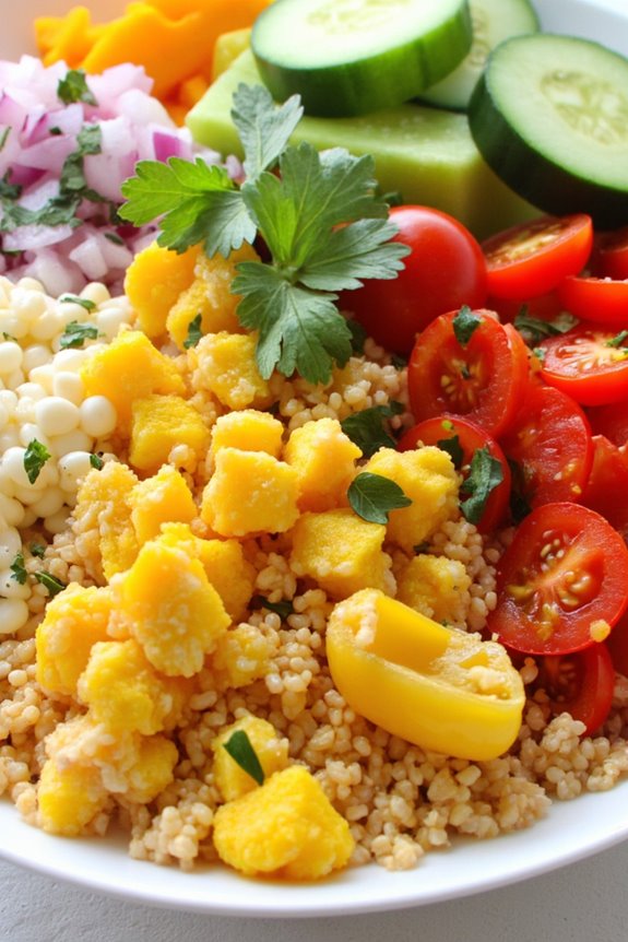 vibrant aji amarillo quinoa salad