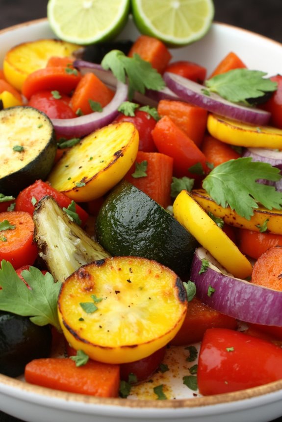 vibrant aji amarillo vegetables
