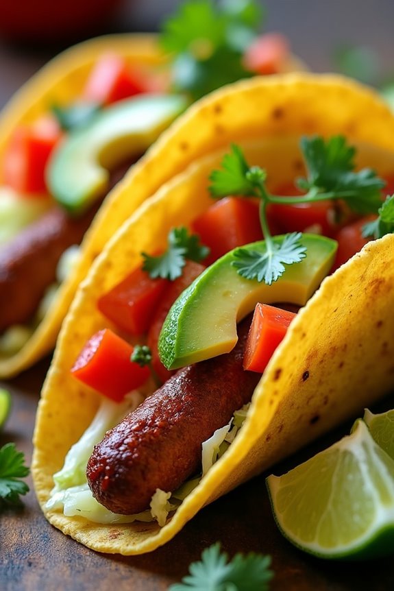 vibrant argentinian chorizo tacos