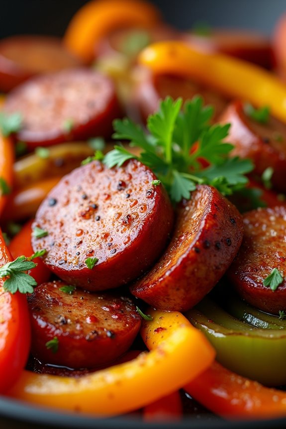 vibrant argentinian sausage stir fry
