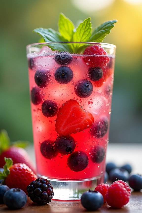 vibrant berry infused celebration drink