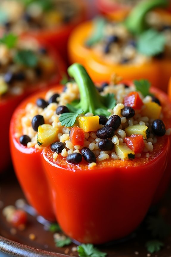 vibrant brazilian stuffed peppers