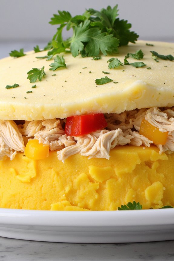 vibrant chicken potato layers