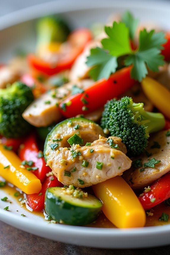 vibrant chicken vegetable stir fry