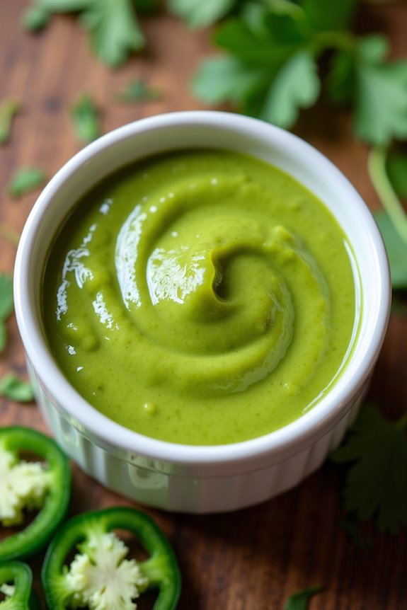 vibrant chilean green sauce