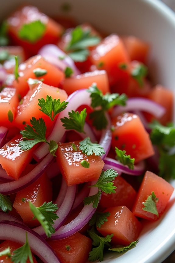 vibrant chilean onion salsa