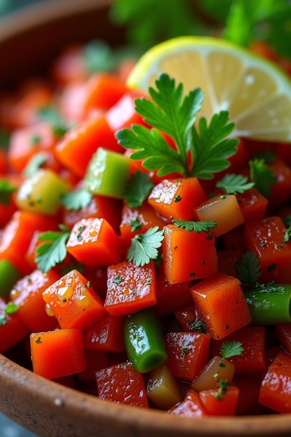 vibrant chilean pepper condiment