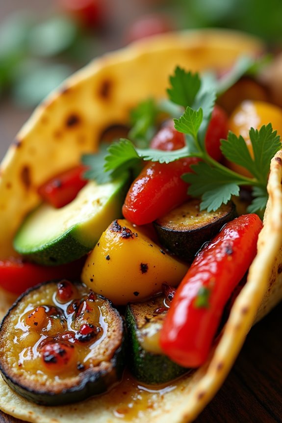 vibrant chilean vegetable tacos