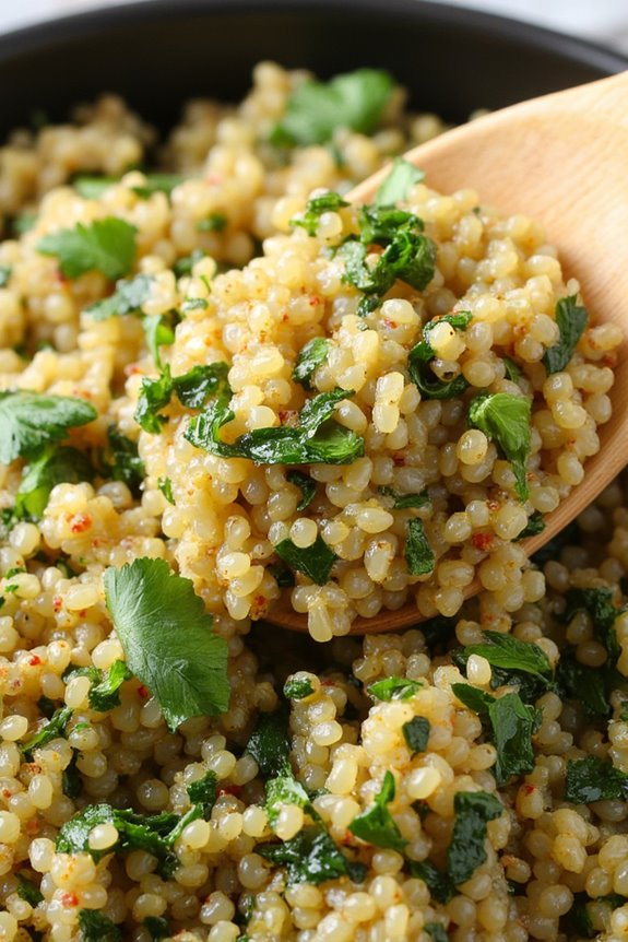 vibrant chimichurri quinoa dish