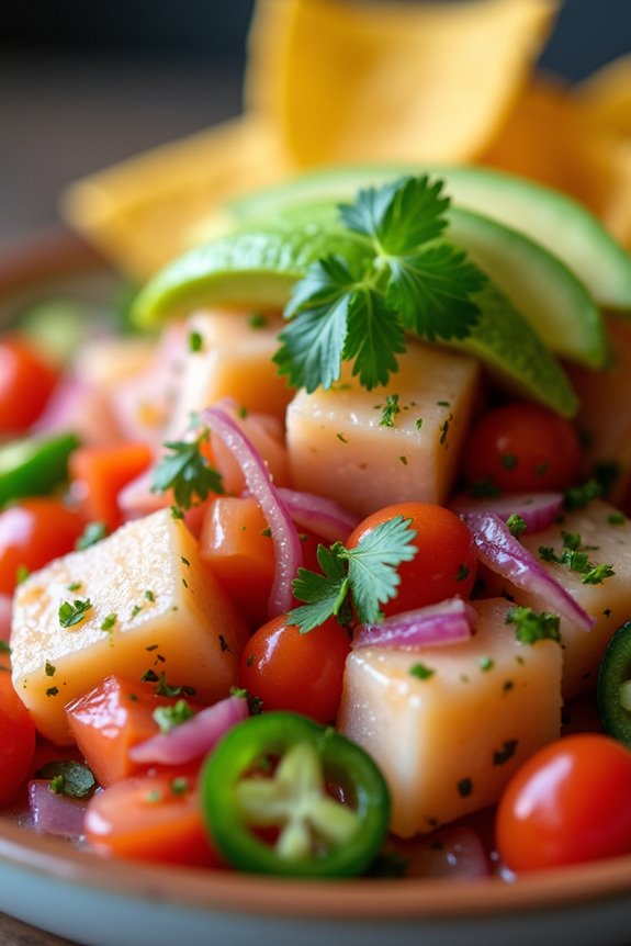 vibrant coastal seafood delicacy