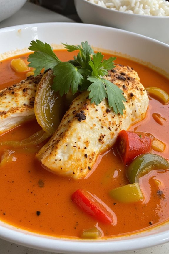 vibrant coconut fish stew