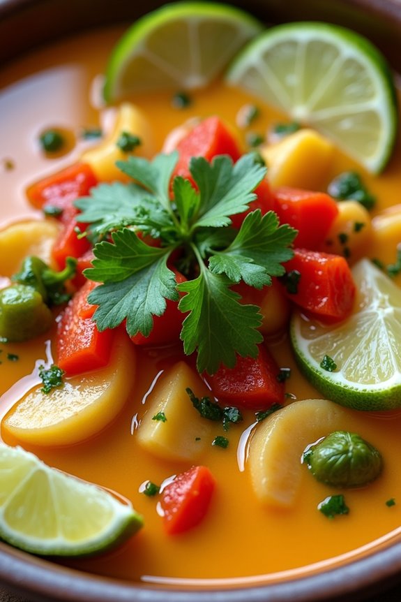 vibrant coconut hearts stew