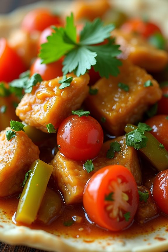 vibrant colombian chicken stir fry