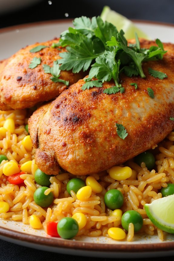 vibrant comforting chicken rice