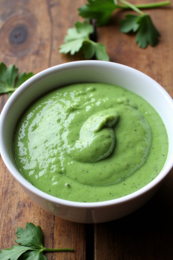 vibrant creamy cilantro sauce