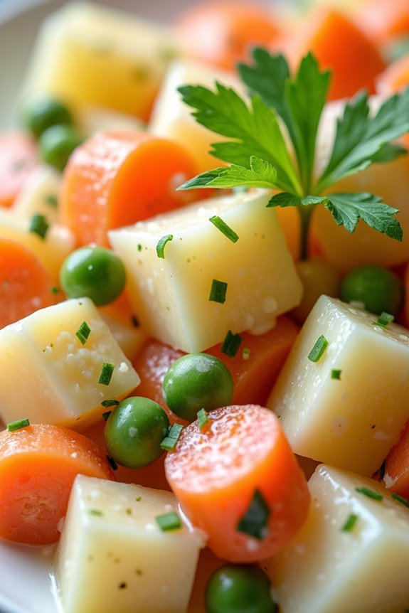 vibrant creamy vegetable salad